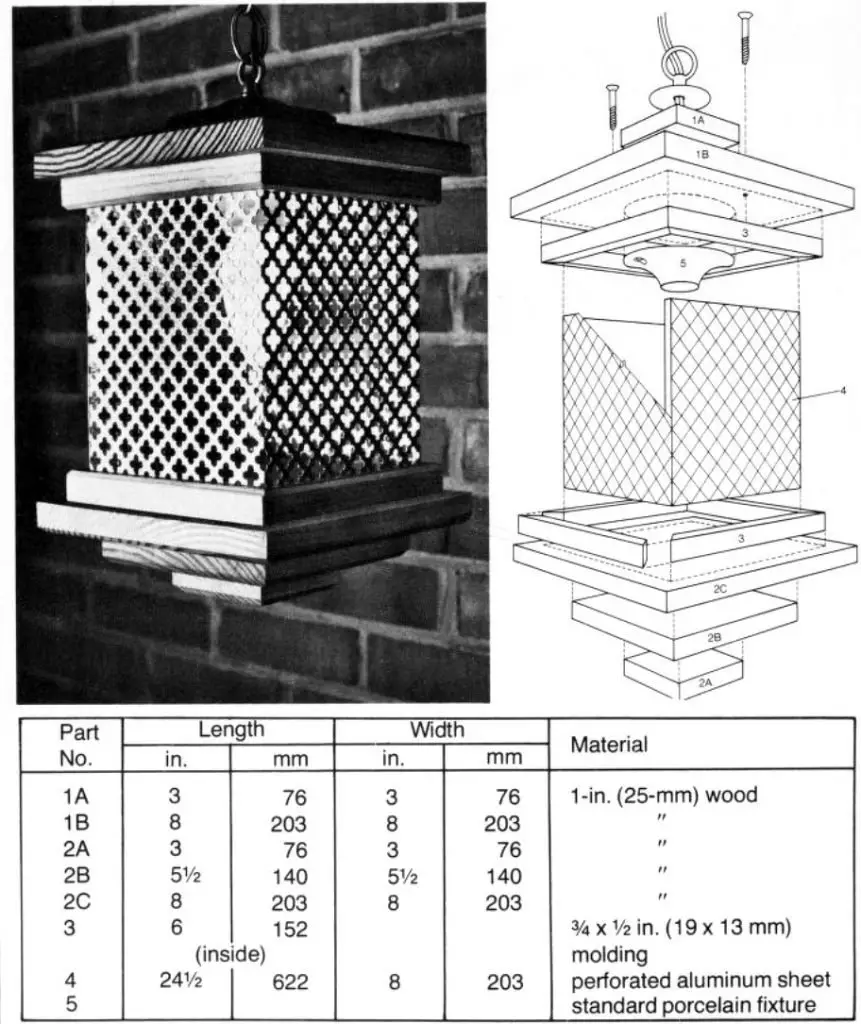 colonial lamp metal plans