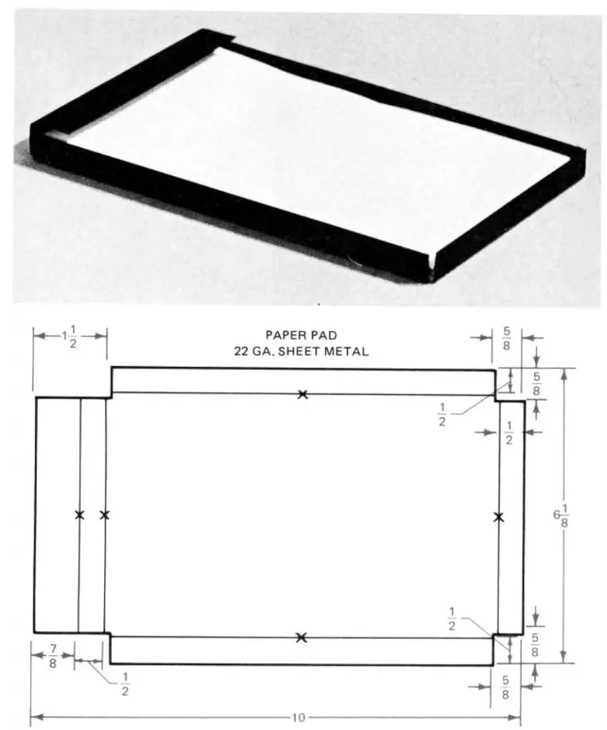 Paper Pad holder metal project