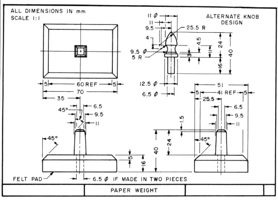 paper weight metal shop project