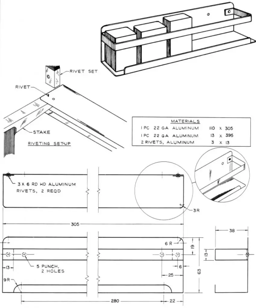 spice rack metal plans