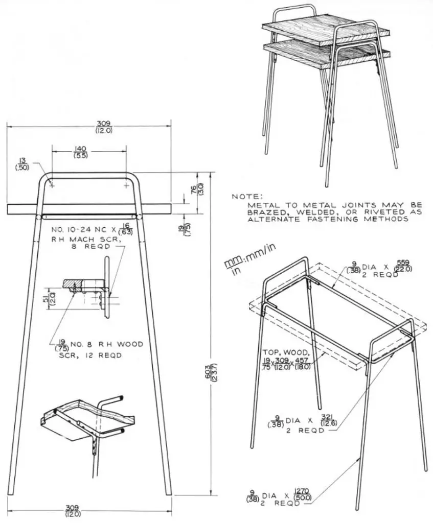 Stackable Tables Metal Shop Plan