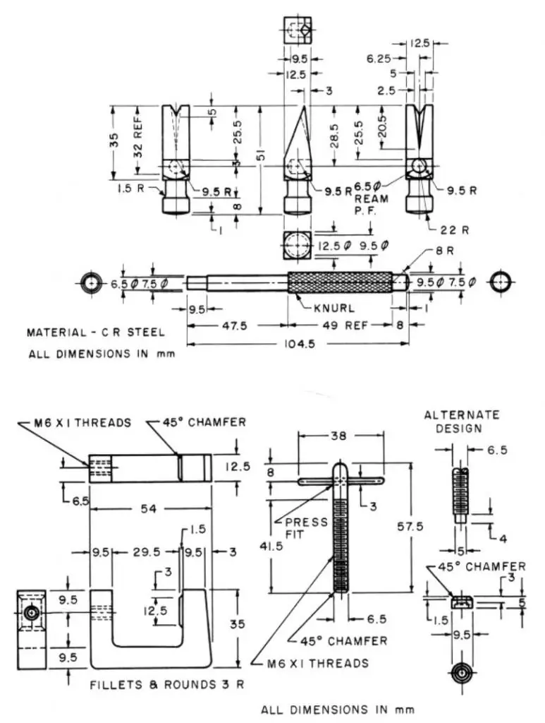 Tack hammer and c-clamp metal shop plans